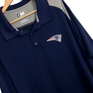 NFL Team Apparel Men's 2XL Patriots Polo Shirt New England Performance Golf TX3‎